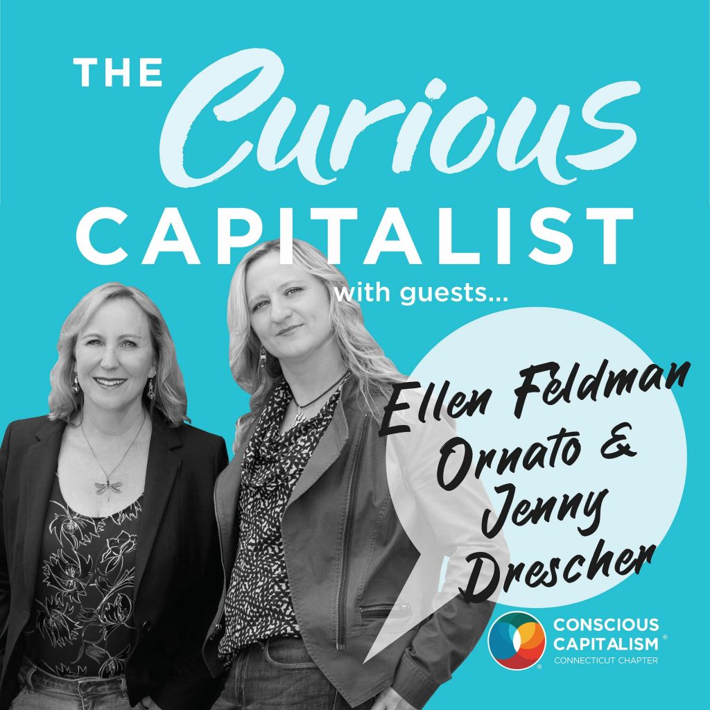 The Curious Capitalist podcast cover with Ellen Feldman Ornato and Jenny Drescher